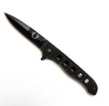 7" Black Folding Spring Assisted Knife Stainless Steel Tactical