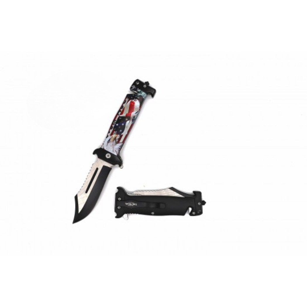 Spring Assist Folding Knife 9.25" overall (120/12/14*10*17/47)