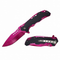 Honey Comb / Pink Blade Assisted Knife w/ABS Handle (120/12/12*10*16/40)