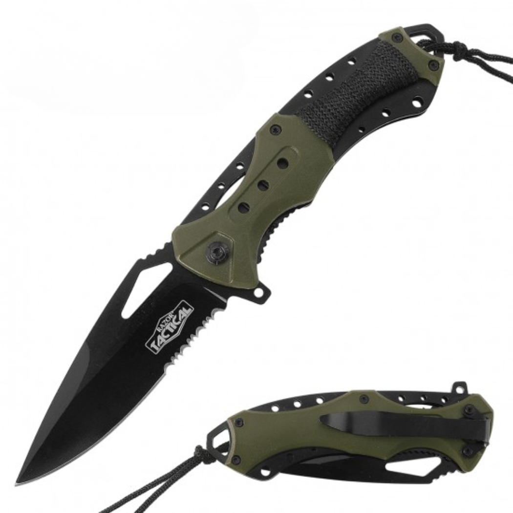 Spring Assisted Knife w/ABS Handle, 4.5" closed (120/12/12*9*17/40)