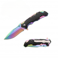 Honey Comb / Rainbow Blade Assisted Knife w/ABS Handle (120/12/12*10*16/40)