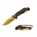 Honey Comb / Gold Blade Assisted Knife w/ABS Handle (120/12/12*10*16/40)